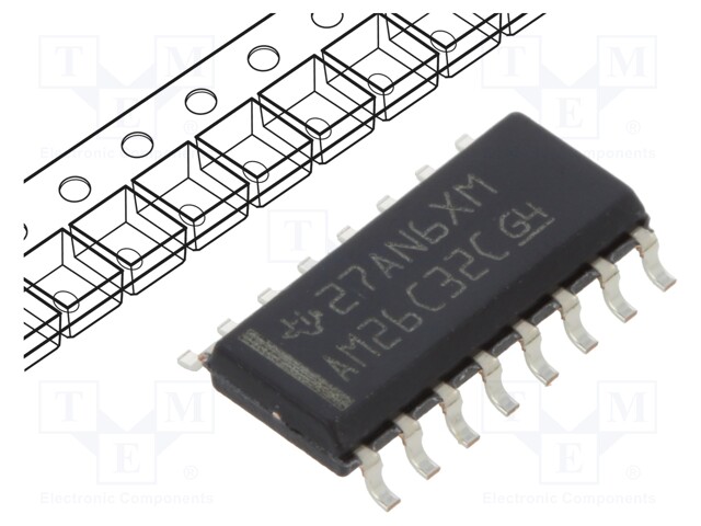 IC: interface; line receiver; half duplex,RS422 / RS423; SOIC16