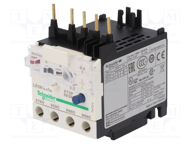 Thermal relay; Series: TeSys K; Auxiliary contacts: NO + NC