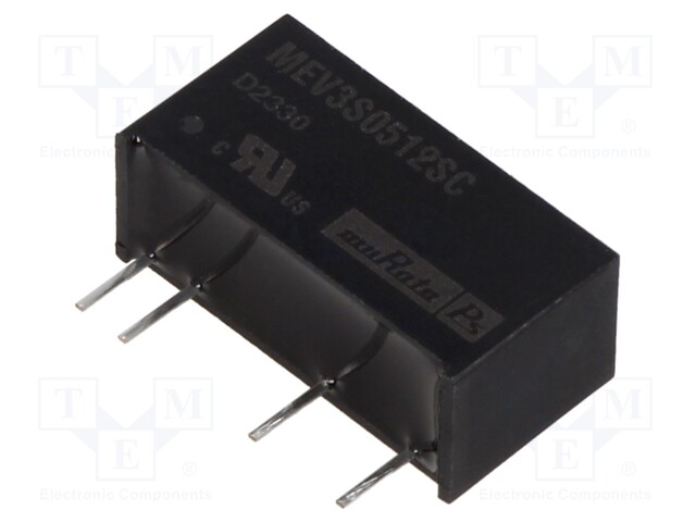 Converter: DC/DC; 3W; Uin: 4.5÷5.5V; Uout: 12VDC; Iout: 250mA; SIP