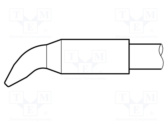 Tip; bent chisel; 2.2x1mm; longlife
