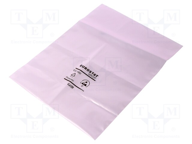 Protection bag; ESD; L: 203mm; W: 152mm; D: 50um; Features: open; pink