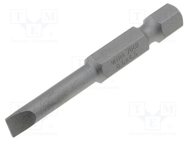 Screwdriver bit; slot; 4,5x0,6mm; Overall len: 50mm
