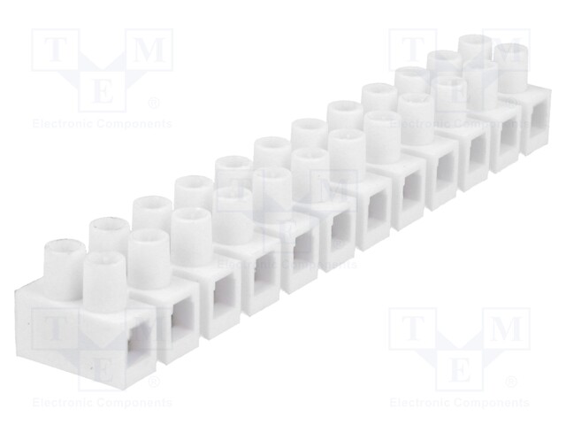 Terminal block; screw terminal; ways: 12; 6mm2; terminals: 24; 400V