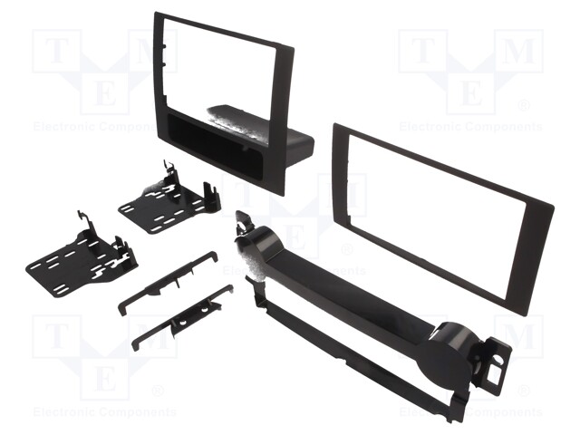 Radio mounting frame; Dodge,Jeep; 2 DIN; black