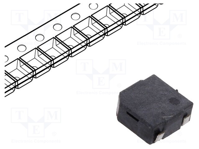 Sound transducer: elektromagnetic alarm; SMD; 4000Hz; 100mA; 12Ω