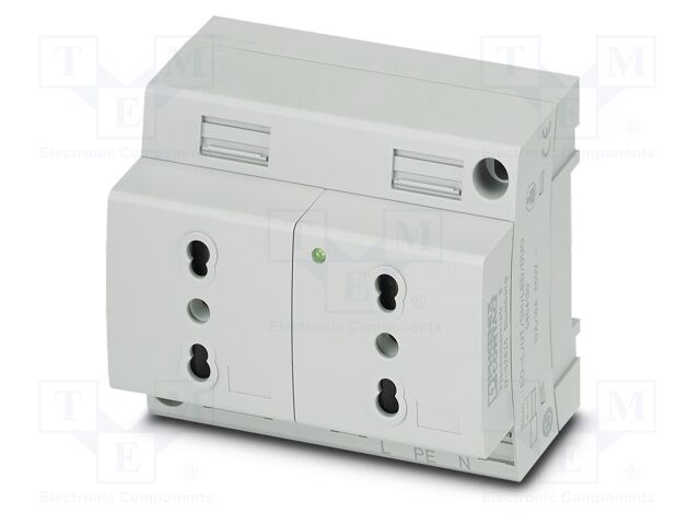 Connector: AC supply; socket; female; 16A; PIN: 3; screw terminal