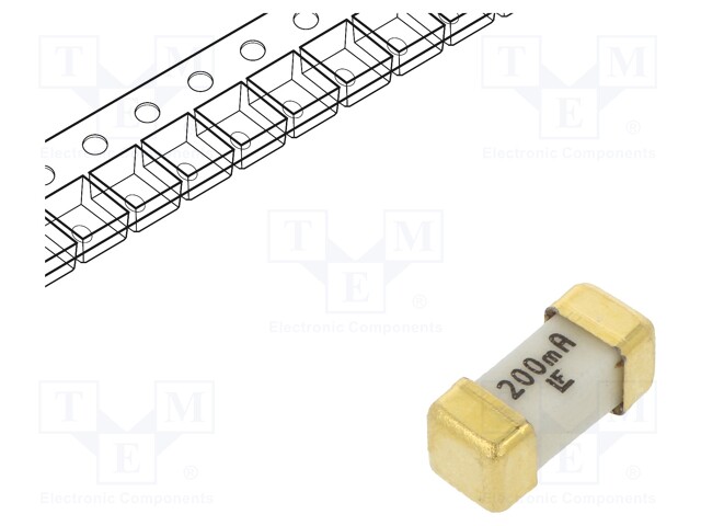 Fuse: fuse; ultra rapid; 200mA; 125V; SMD; ceramic; Case: 2410; 448