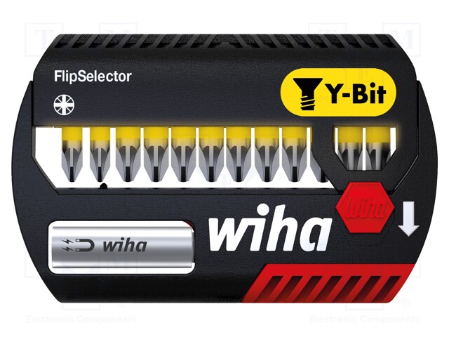 Screwdriver bits; Pcs: 13; Package: plastic case; 25mm
