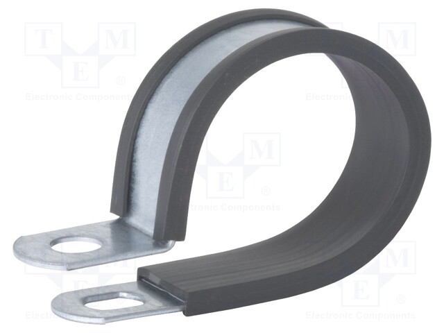 Fixing clamp; ØBundle : 11mm; steel; Cover material: EPDM