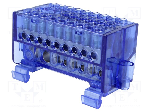 Splice terminal: distribution block; ways: 1; terminals: 26; blue