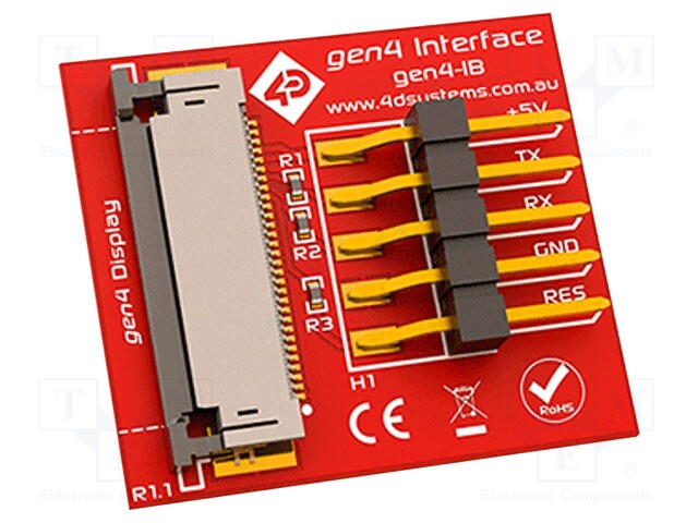 5pin ZIF 30 adapter; Interface: GPIO,SPI,serial; -15÷65°C