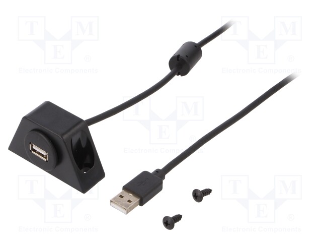 Extender; USB A socket; 1.2m; USB 2.0