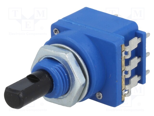 Potentiometer: shaft; 300kΩ; Features: with push-push switch