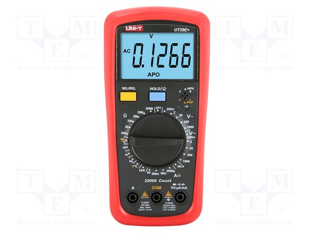 Digital multimeter; with a backlit; VDC: 200mV,2V,20V,200V,1kV