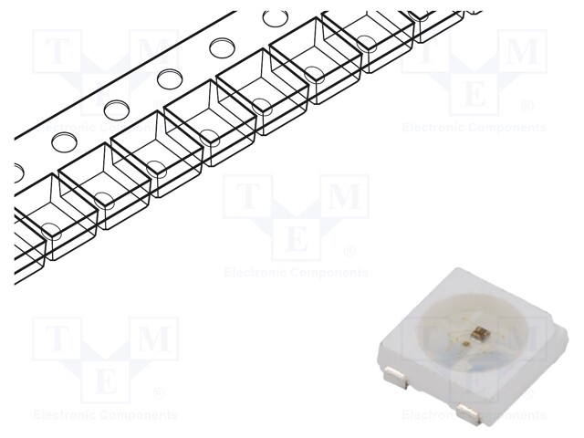 Programmable LED; SMD; 5050,PLCC4; RGB; 5x5x1.58mm; 3.5÷5.5V