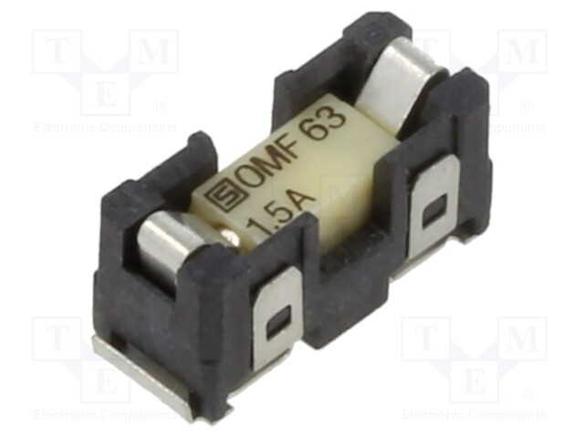 Fuse holder; cylindrical fuses; Mounting: SMT; -40÷85°C; 1.5A