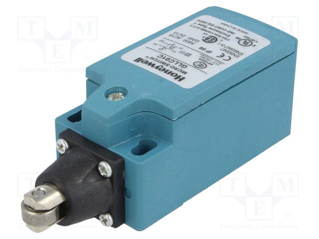 Limit switch; metal roller Ø10mm; NO + NC; 10A; max.300VAC; M20