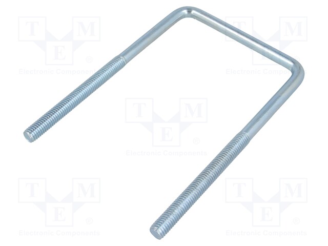 U-bolt; C; steel; zinc; Thread len: 70mm; Int.width: 77mm; H: 136mm