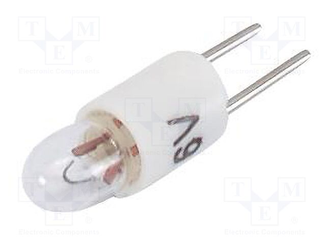 Filament lamp: miniature; white; 12VDC; 12VAC