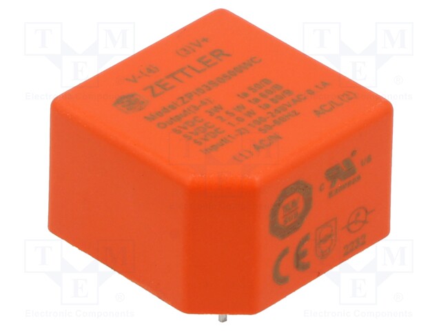 Converter: AC/DC; 3W; 90÷264VAC; Usup: 100÷370VDC; Uout: 5VDC; OUT: 1