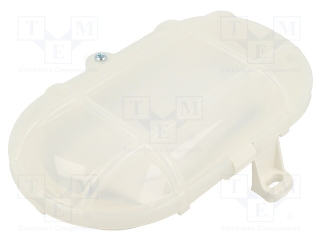 Lamp: LED lighting fixture; OVAL SLIM; IP44; Body: white; 5W