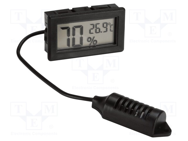 Meter: thermo-hygrometer; digital; on panel; LCD; Temp: -50÷70°C