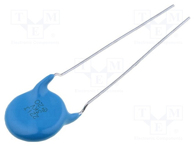 Capacitor: ceramic; 22pF; 3.15kV; ±5%; THT; 7.5mm