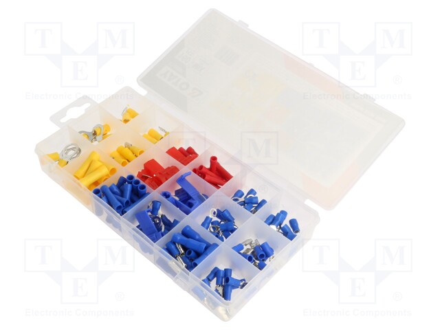 Kit: connectors; crimped; for cable; insulated; 160pcs.