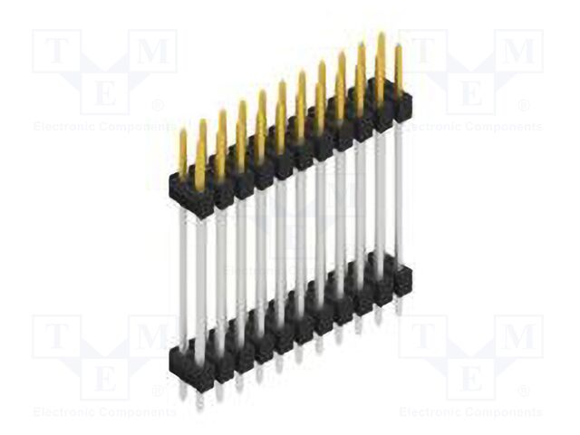 Connector: pin strips; pin header; male; PIN: 22; 2.54mm; THT; 2x11
