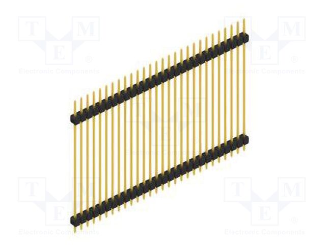 Connector: pin strips; pin header; male; PIN: 28; 2.54mm; THT; 1x28