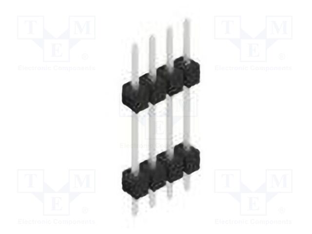 Connector: pin strips; pin header; male; PIN: 4; 2.54mm; THT; 1x4