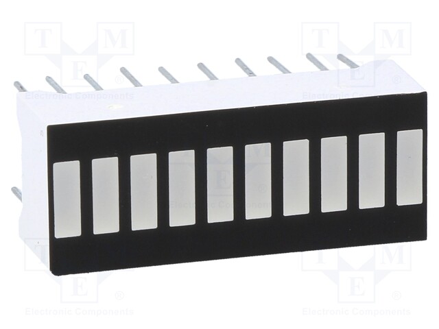 Display: LED; bargraph; red (4x) / green (3x) / yellow (3x)