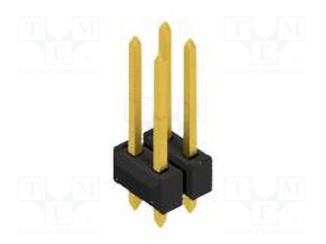 Connector: pin strips; pin header; male; PIN: 4; 2.54mm; THT; 2x2