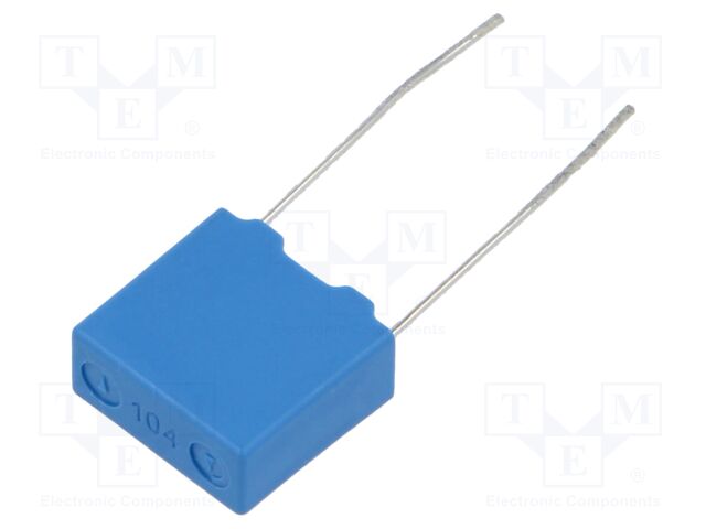 Capacitor: polypropylene; X2; 100nF; 13x12.5x5.5mm; THT; ±10%; 10mm