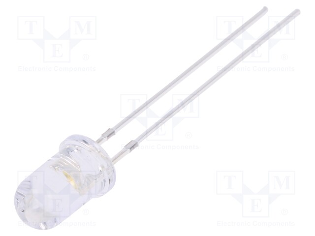 LED; 5mm; white warm; 18000÷22000mcd; 15°; Front: convex