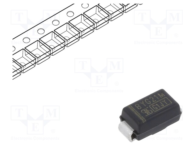 Diode: rectifying; THT; 1kV; 1.5A; 120ns; SMA; Ufmax: 1.6V; Ifsm: 50A