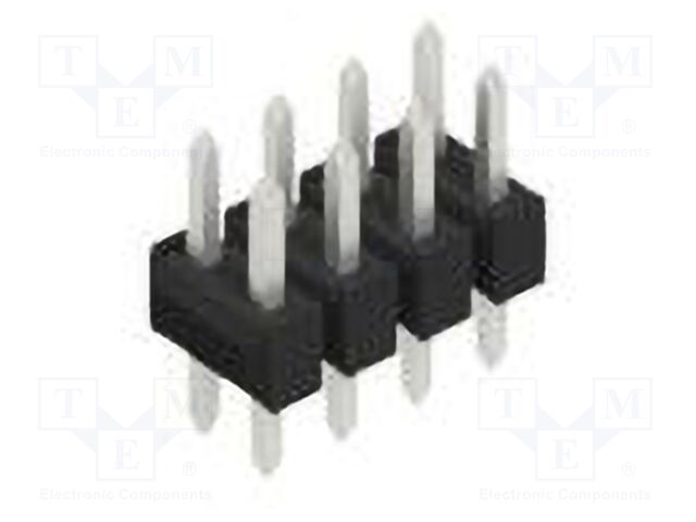 Connector: pin strips; pin header; male; PIN: 8; 2.54mm; THT; 2x4