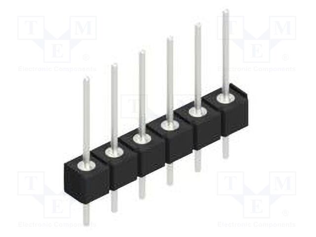 Connector: pin strips; pin header; male; PIN: 6; 2.54mm; THT; 1x6