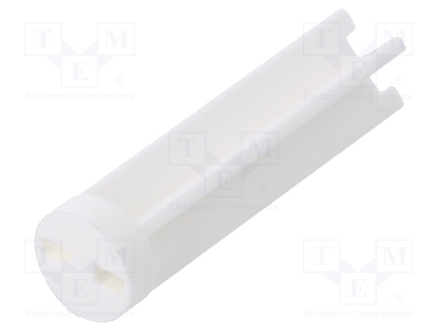 Spacer sleeve; LED; Øout: 6mm; ØLED: 5mm; L: 22.2mm; natural; UL94V-0