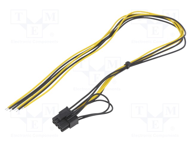 Cable: mains; PCIe 8pin female,wires; 0.45m