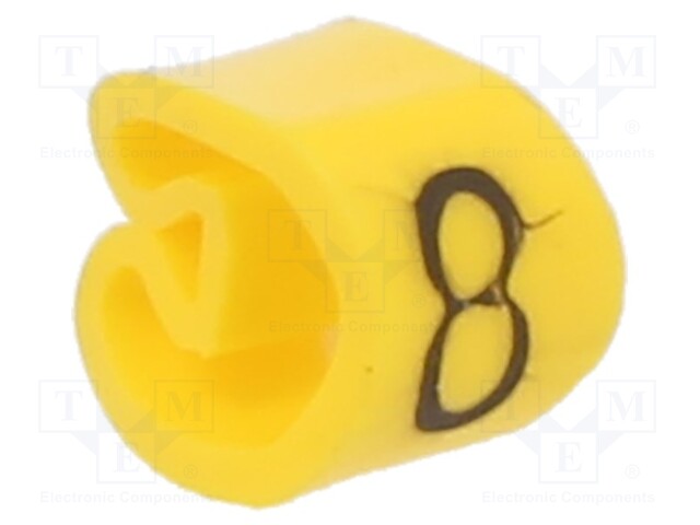 Markers; Marking: 0; 2.5÷5mm; PVC; yellow; -30÷60°C; leaded; PA-1
