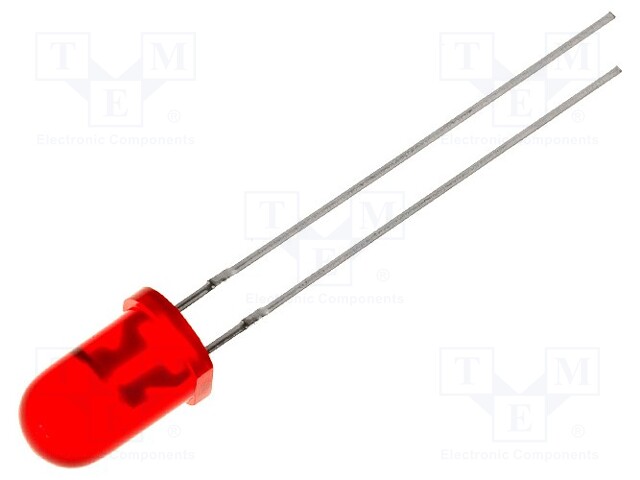 LED; 5mm; red; 20÷80mcd; 60°; 3.5÷14V; 22mA; Variant: blinking