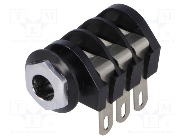 Socket; Jack 6,35mm; female; stereo; with triple switch