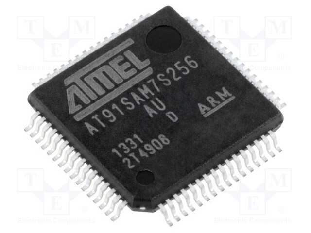 ARM7TDMI microcontroller; SRAM: 64kB; Flash: 256kB; LQFP64