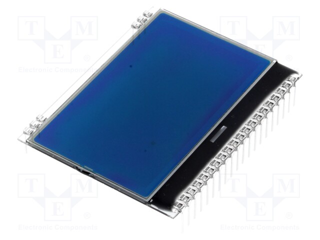 Display: LCD; graphical; 128x64; STN Negative; blue; 55x43mm