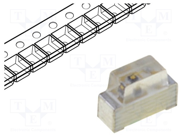 LED; SMD; 0602; yellow; 50÷150mcd; 1.6x1.2x0.6mm; 110°; 2÷2.5V; 20mA