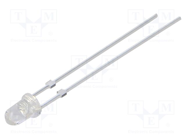 LED; 3mm; blue; 4200÷5800mcd; 30°; Front: convex; 2.9÷3.4VDC; 102mW