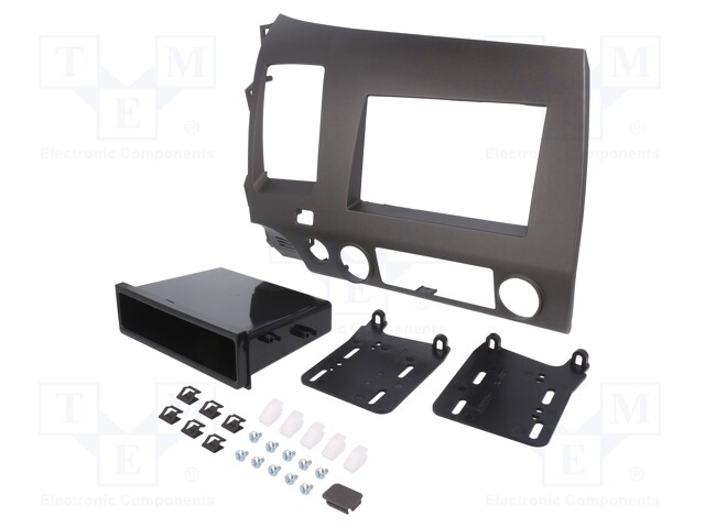 Radio mounting frame; Honda; 1 DIN,2 DIN; dark grey