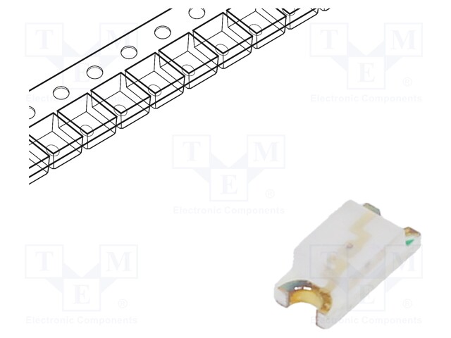 LED; SMD; 1206; red; 120÷150mcd; 3.2x1.6mm; 130°; 2÷2.2V; 20mA