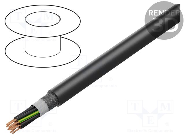 Wire: control cable; ÖLFLEX® CHAIN 819 CP; 25G0.5mm2; black; Cu
